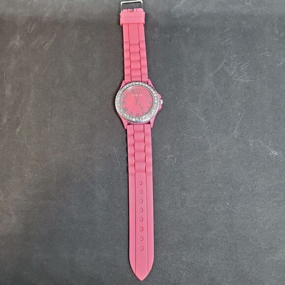 Colorful Geneva Pink & Silver Colored Watch - Picture 2 of 3